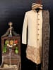 Ivory Brocade Silk Designer Wedding Sherwani