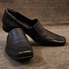 Formal Black Leather Slip-On Shoes