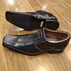 Designer Black Leather Slip-On Shoes - Image 2